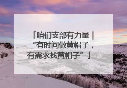 咱们支部有力量｜“有时间做黄帽子，有需求找黄帽子”