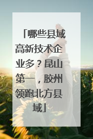 哪些县域高新技术企业多？昆山第一，胶州领跑北方县域