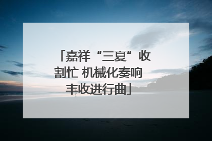 嘉祥“三夏”收割忙 机械化奏响丰收进行曲