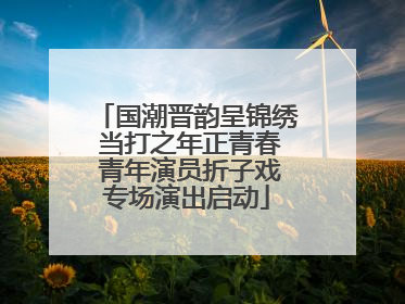 国潮晋韵呈锦绣 当打之年正青春 青年演员折子戏专场演出启动
