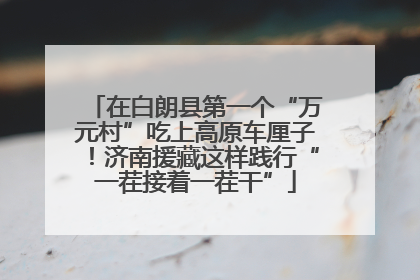 在白朗县第一个“万元村”吃上高原车厘子！济南援藏这样践行“一茬接着一茬干”