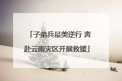 子弟兵最美逆行 奔赴云南灾区开展救援