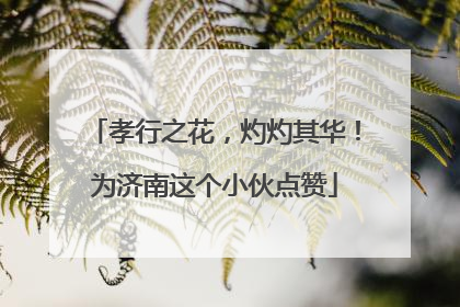 孝行之花，灼灼其华！为济南这个小伙点赞