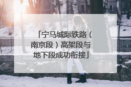 宁马城际铁路（南京段）高架段与地下段成功衔接