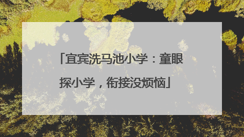 宜宾洗马池小学：童眼探小学，衔接没烦恼
