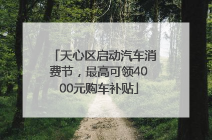 天心区启动汽车消费节，最高可领4000元购车补贴