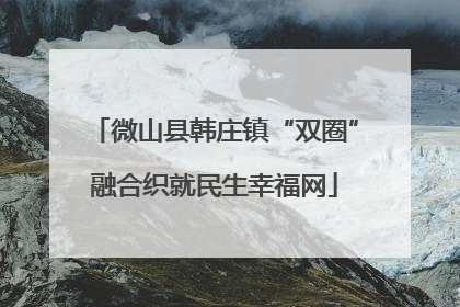 微山县韩庄镇“双圈”融合织就民生幸福网