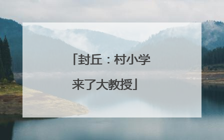 封丘：村小学来了大教授