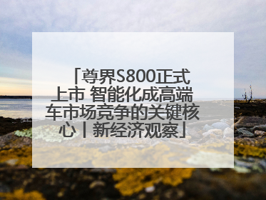 尊界S800正式上市 智能化成高端车市场竞争的关键核心丨新经济观察