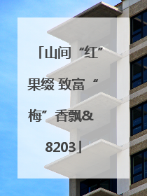 山间“红”果缀 致富“梅”香飘& 8203