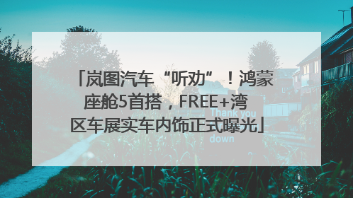 岚图汽车“听劝”！鸿蒙座舱5首搭，FREE+湾区车展实车内饰正式曝光