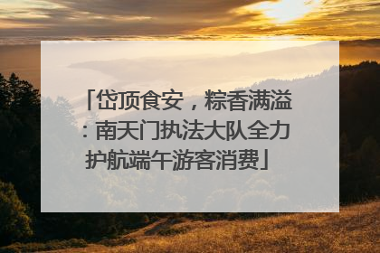 岱顶食安，粽香满溢：南天门执法大队全力护航端午游客消费