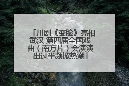 川剧《变脸》亮相武汉 第四届全国戏曲（南方片）会演演出过半频掀热潮