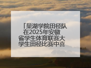 巢湖学院田径队在2025年安徽省学生体育联赛大学生田径比赛中喜获佳绩