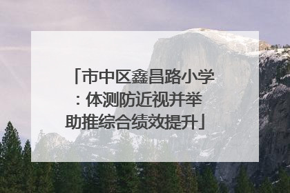 市中区鑫昌路小学：体测防近视并举 助推综合绩效提升