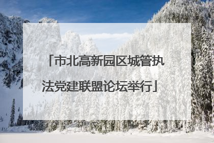 市北高新园区城管执法党建联盟论坛举行