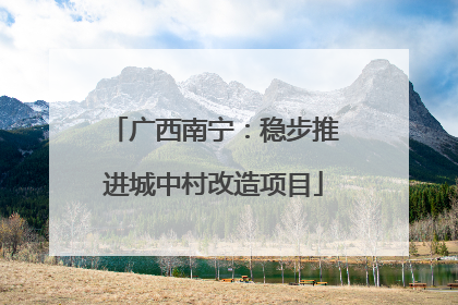 广西南宁：稳步推进城中村改造项目