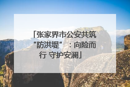 张家界市公安共筑“防洪堤”：向险而行 守护安澜
