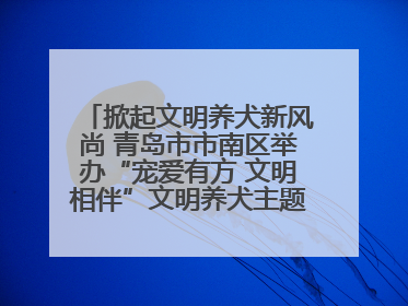 掀起文明养犬新风尚 青岛市市南区举办“宠爱有方 文明相伴”文明养犬主题宣传活动
