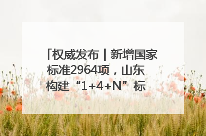 权威发布｜新增国家标准2964项，山东构建“1+4+N”标准化创新发展新格局
