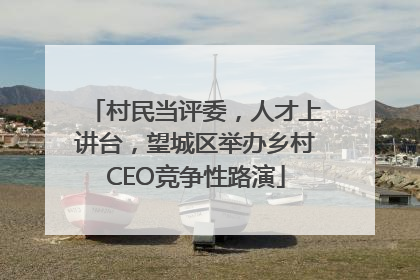 村民当评委，人才上讲台，望城区举办乡村CEO竞争性路演