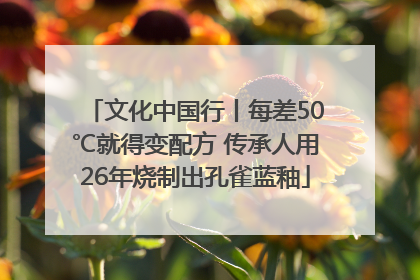 文化中国行丨每差50℃就得变配方 传承人用26年烧制出孔雀蓝釉