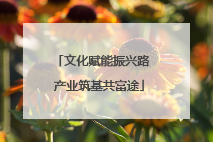 文化赋能振兴路 产业筑基共富途