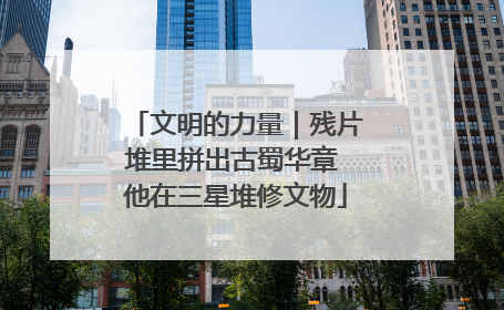 文明的力量｜残片堆里拼出古蜀华章 他在三星堆修文物