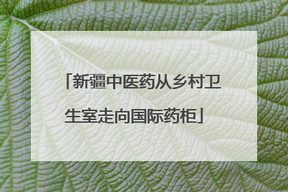 新疆中医药从乡村卫生室走向国际药柜