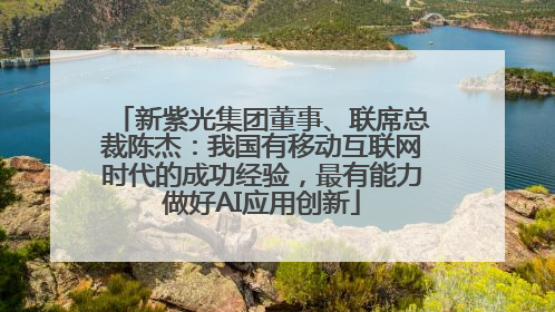 新紫光集团董事、联席总裁陈杰：我国有移动互联网时代的成功经验，最有能力做好AI应用创新