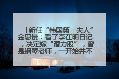新任“韩国第一夫人”金惠景：看了李在明日记，决定嫁“潜力股”，曾是钢琴老师，一开始并不支持丈夫从政