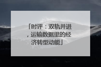 时评：双轨并进，运输数据里的经济转型动能