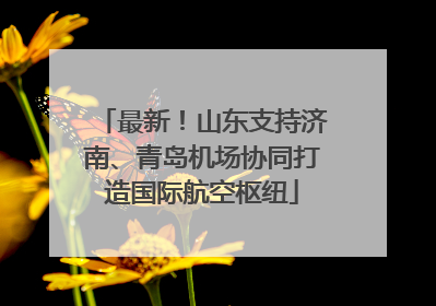 最新！山东支持济南、青岛机场协同打造国际航空枢纽