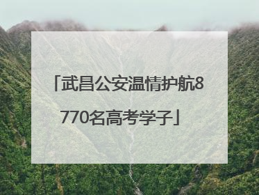 武昌公安温情护航8770名高考学子