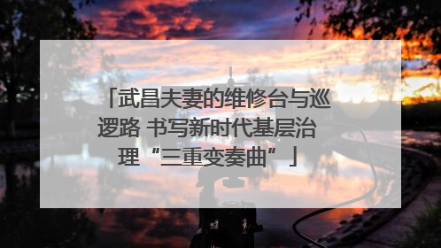 武昌夫妻的维修台与巡逻路 书写新时代基层治理“三重变奏曲”