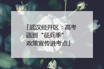 武汉经开区：高考遇到“征兵季”  政策宣传进考点