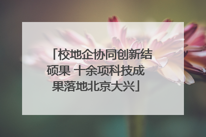校地企协同创新结硕果 十余项科技成果落地北京大兴