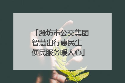 潍坊市公交集团智慧出行惠民生 便民服务暖人心