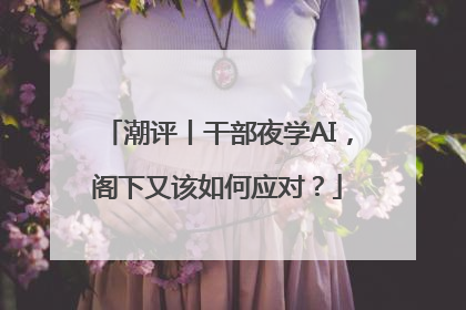 潮评丨干部夜学AI，阁下又该如何应对？