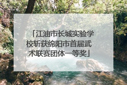 江油市长城实验学校斩获绵阳市首届武术联赛团体一等奖
