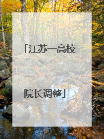 江苏一高校院长调整