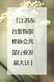 江苏东台装饰装修协会共谋行业发展大计