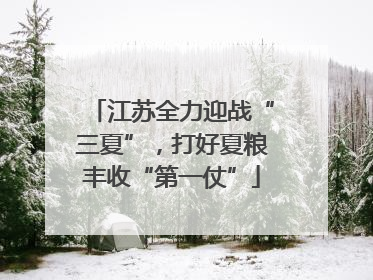 江苏全力迎战“三夏”，打好夏粮丰收“第一仗”