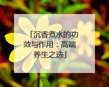 沉香煮水的功效与作用：高端养生之选