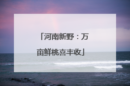 河南新野：万亩鲜桃喜丰收
