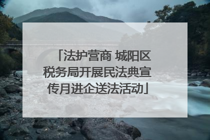 法护营商 城阳区税务局开展民法典宣传月进企送法活动