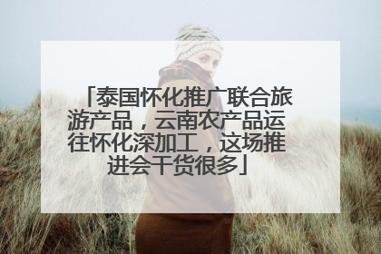 泰国怀化推广联合旅游产品，云南农产品运往怀化深加工，这场推进会干货很多