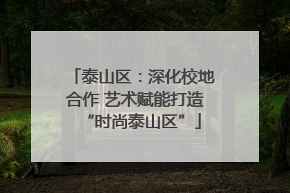 泰山区：深化校地合作 艺术赋能打造“时尚泰山区”