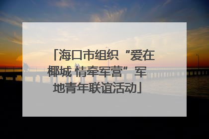 海口市组织“爱在椰城 情牵军营”军地青年联谊活动