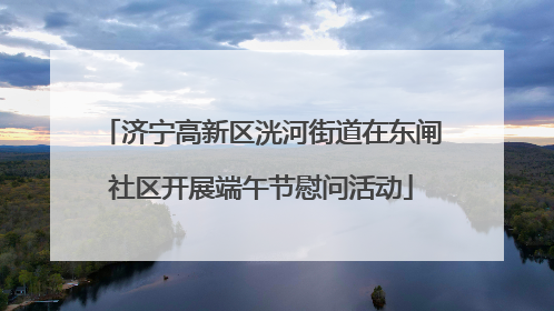 济宁高新区洸河街道在东闸社区开展端午节慰问活动